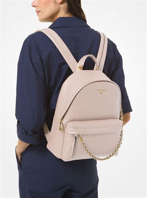 michael kors slater medium pebbled leather backpack pink one size|Michael Kors slater backpack small.